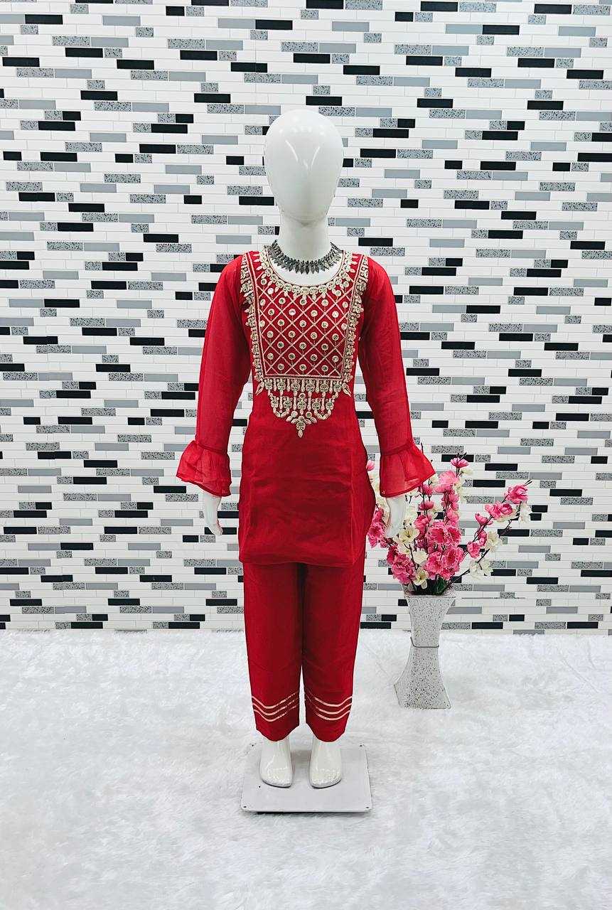 YNF FAUX GEORGETTE ROC 162 WHOLESALE KIDS SUIT MANUFACTURER